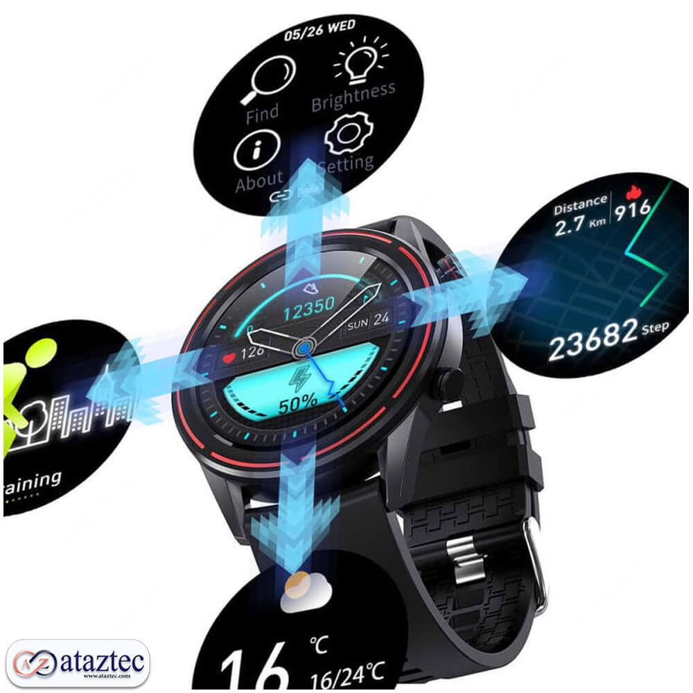 Original 2021 Kumi Gt2 New Smart Watch Men Bluetooth Ip68 Waterproof  Fitness Bracelet Smartwatch For Apple Huawei Xiaomi Android - Smart Watches  - AliExpress